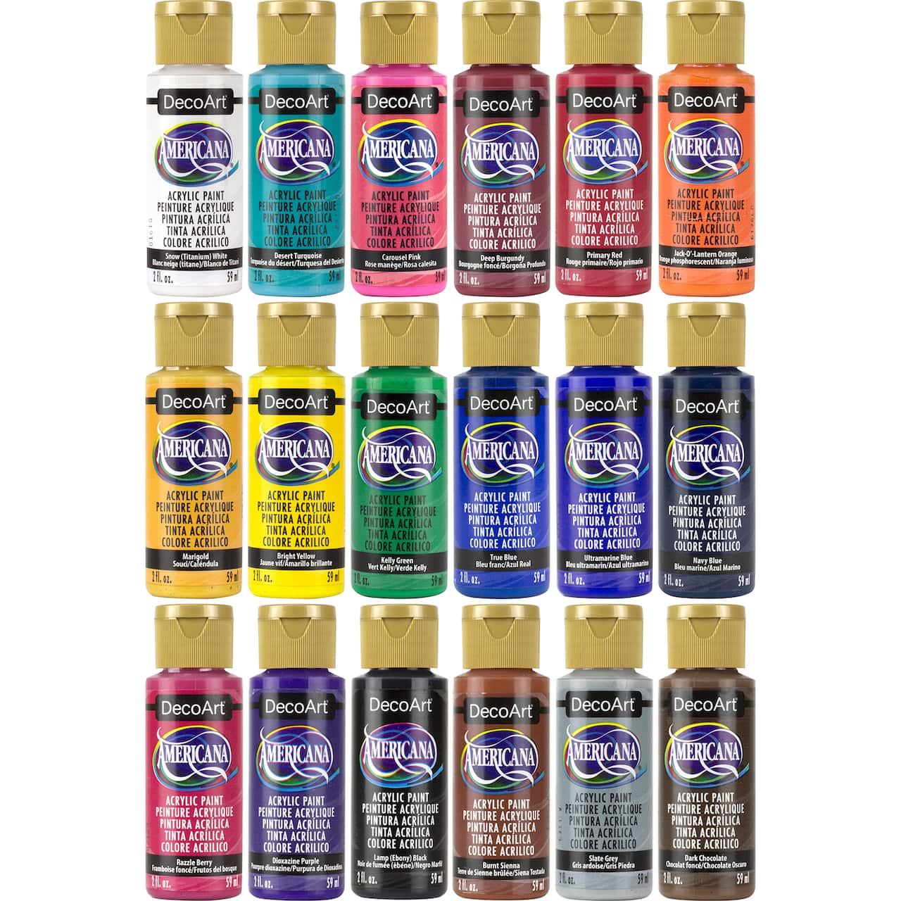 DecoArt® Americana® Bold Colors 18 Color Acrylic Paint Set